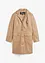 Giaccone in similpelle sciancrato con collo a revers, bonprix