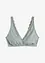 Bralette a costine con cotone biologico e pizzo, bonprix