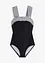 Costume intero con effetto modellante medio e spalline larghe, bonprix
