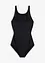 Costume intero  modellante a compressione media con mesh trasparente, bonprix