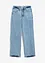 Jeans wide leg, a vita media, bonprix