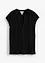 Maglia serafino a maniche corte in misto viscosa, bonprix