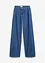 Jeans wide leg super morbidi, vita media, bonprix