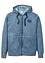 Felpa con zip e cappuccio effetto lavato, bonprix