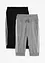 Pantaloni capri da jogging in cotone (pacco da 2), bonprix