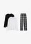 Pigiama in puro cotone biologico (set 3 pezzi), bonprix