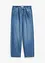 Jeans a palloncino super soft con bottoni, vita media, bonprix