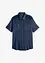Camicia a maniche corte con effetto crinkle in puro cotone, bonprix
