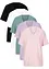 Maglia lunga e larga con scollo a V e maniche corte (pacco da 5), bonprix