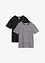 Maglia serafino a maniche corte in puro cotone biologico (pacco da 2), bonprix