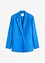 Blazer casual in misto lino con collo ampio a revers, bonprix