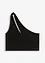 Top monospalla con motivo twist, bonprix