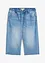 Bermuda lunghi in jeans con elastico in vita, slim fit, bonprix