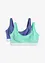 Reggiseno t-shirt senza ferretto con cotone biologico (pacco da 2), bonprix