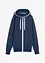 Felpa elasticizzata con zip e cotone, bonprix