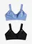 Reggiseno senza ferretto con cotone biologico (pacco da 2), bonprix