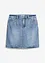 Gonna di jeans low stretch, vita media, bonprix