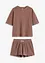 Tuta da casa in jersey alveolare con pantaloncini, bonprix