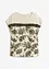 Maglia con fascia di pizzo e fantasia paisley, bonprix