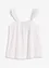 Top in jersey crêpe con volant alle spalline, bonprix