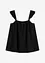 Top in jersey crêpe con volant alle spalline, bonprix