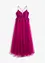 Abito lungo in tulle delicato con pizzo, bonprix