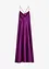 Abito in satin operato con spalline, bonprix