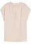 Blusa casual a maniche corte con spalle scese in satin, bonprix