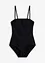 Costume intero in tessuto operato con effetto modellante medio, bonprix