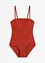 Costume intero in tessuto operato con effetto modellante medio, bonprix