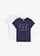 T-shirt basic con stampa (pacco da 2), bonprix