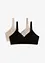 Bralette imbottita senza ferretto con cotone biologico (pacco da 2), bonprix