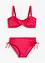 Bikini a balconcino (set 2 pezzi) in materiale lucido, bonprix