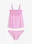 Tankini a fascia con lavorazione a punto smock (set 2 pezzi), bonprix