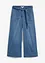 Jeans wide leg cropped con cinta comoda, vita alta, bonprix