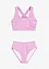 Bikini a bustier a costine (set 2 pezzi), bonprix