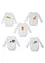 Body a maniche lunghe in cotone biologico (pacco da 5), bonprix