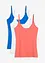 Top con spalline sottili in puro cotone (pacco da 3), bonprix
