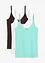 Top con spalline sottili in puro cotone (pacco da 3), bonprix