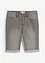 Bermuda elasticizzati in jeans con fondo risvoltato, regular fit, bonprix