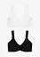 Reggiseno minimizer senza ferretto con  cotone biologico (pacco da 2), bonprix