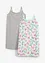 Camicia da notte con cotone biologico morbido (pacco da 2), bonprix