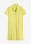 Abito largo in cotone con piega, bonprix