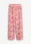 Pantaloni con elastico in vita in crêpe operato, bonprix