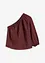 Blusa monospalla in misto lino, bonprix
