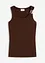 Top a costine con fibbia decorativa martellata, bonprix