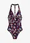 Costume intero con allacciatura al collo ed effetto modellante leggero, bonprix