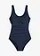 Costume intero con pieghe decorative e effetto modellante leggero, bonprix