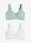 Reggiseno senza ferretto con cotone biologico morbido (pacco da 2), bonprix