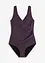 Costume intero incrociato con effetto modellante medio, bonprix